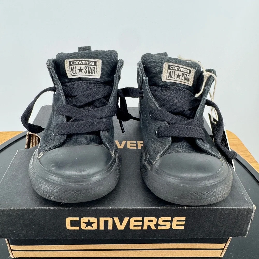 Converse Chuck Taylor All Star Axel Mid Black Infant Shoes 745226F Size 8 Infant